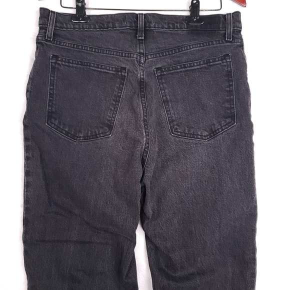 Abercrombie The 90s Straight Ultra High Rise Black Denim Jeans Women 31 Reg 12R - Picture 8 of 10